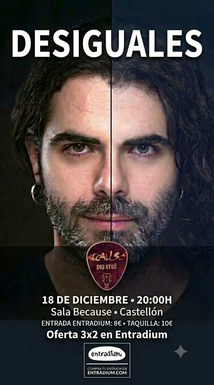 Cartel de Desiguales en Because (Castellón)