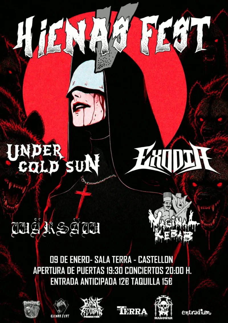 Cartel de Exodia + Under Cold Sun + Warsaw + Vaginal Kebap
