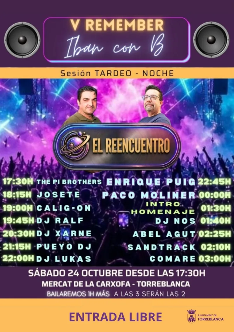 Cartel de V Fiesta Remember «Iban con B»