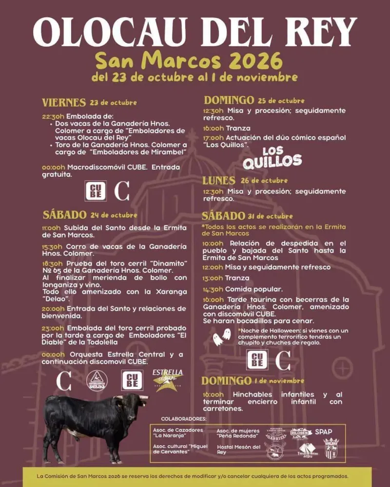 Cartel de Tarde taurina con becerras - Ganadería Hnos. Colomer