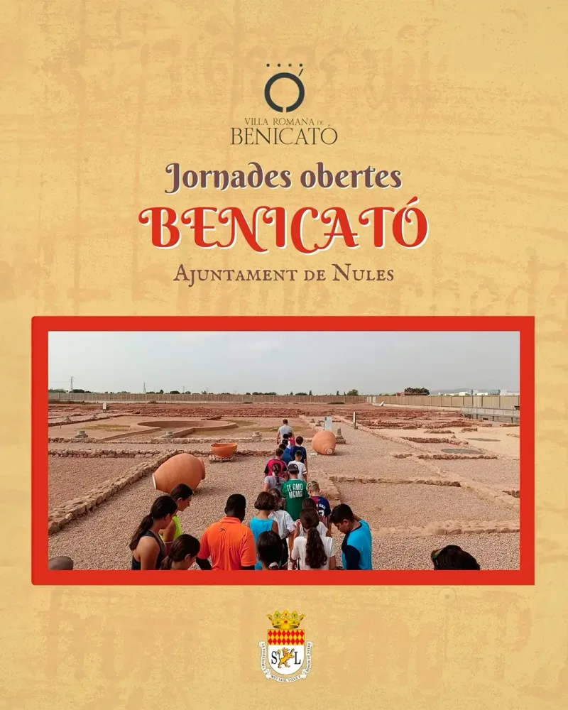 Cartel de Jornadas abiertas a la Villa romana de Benicató